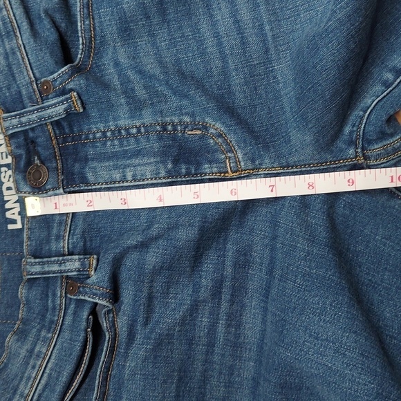 Lands' End Denim High Rise 7/8 Slim Ankle Jeans Size 4 - Picture 4 of 10